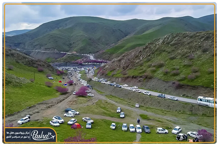 مسیر دسترسی دره ارغوان مشهد